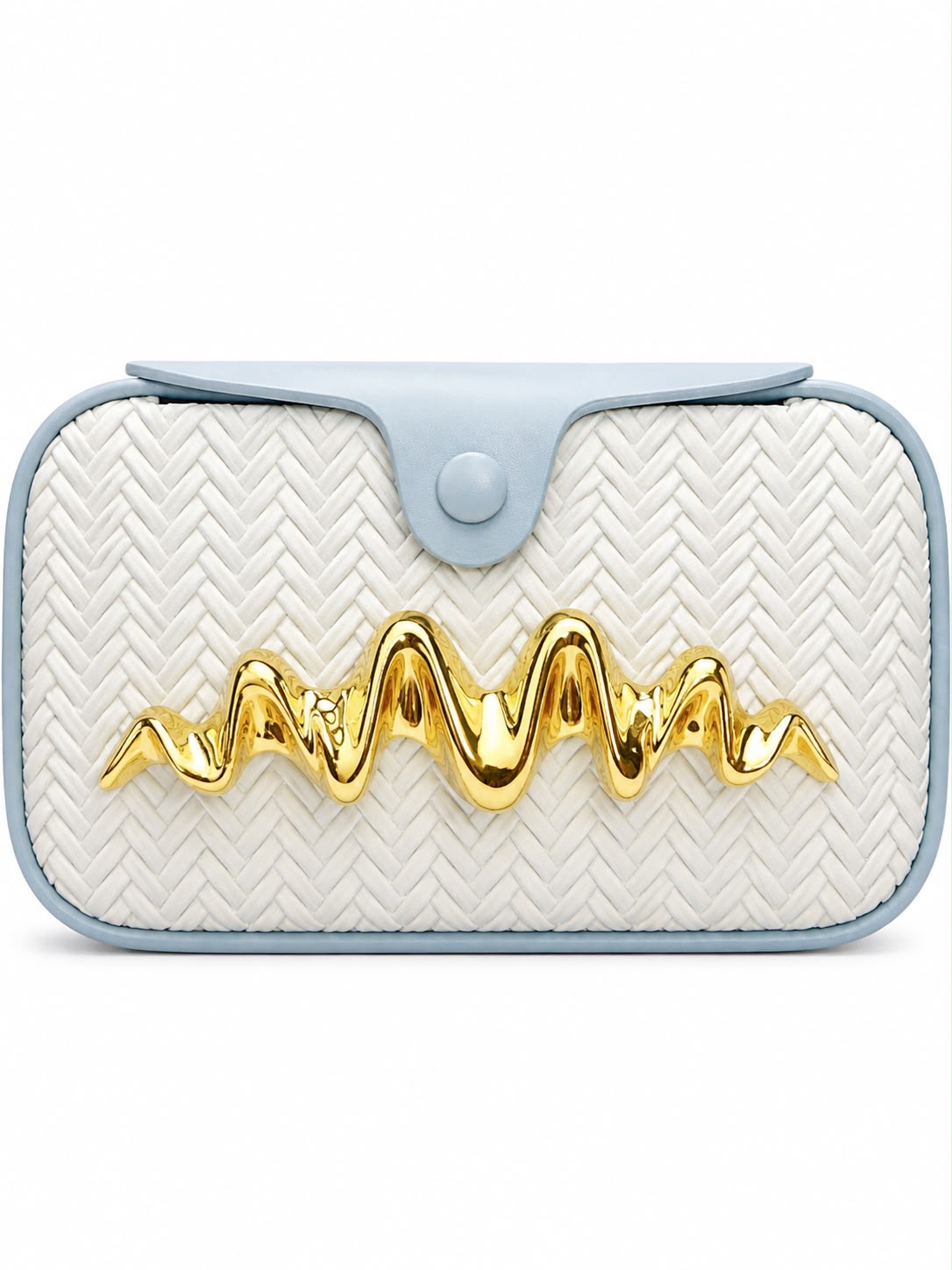 Blue golden table clutch