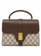 brown & beige handbag