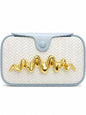 Blue golden table clutch